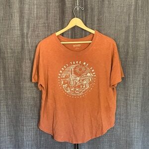 Shyanne cowboy take me away rust orange short sleeve tshirt size XL